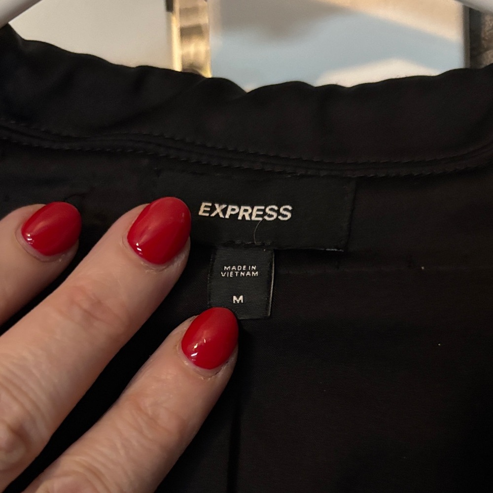 Express Black Sequin Pantsuit - Picture 2 of 7